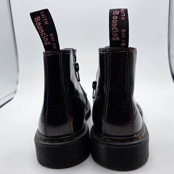 Dr Martens 2976 Sparkle Rays Womens Size 5 Black Boots Walking Casual Outdoors - Picture 5 of 13